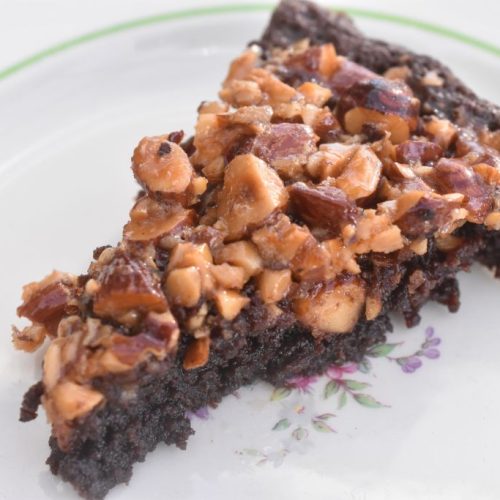 Brownie med nødder og karamel - toscakage