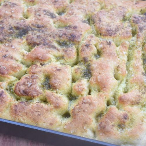 Foccacia med ramsløg - madbrød i bradepande