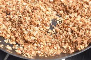 Ristede havregryn til koldskål og æblekage