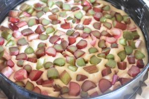 Rabarberkage med crumble - nem opskrift 