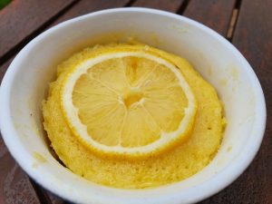 Kage i kop med citron - citronkage i mikroovn