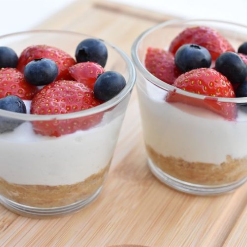 Koldskål cheesecake i glas - uden husblas