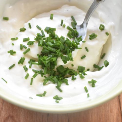 Flødeost dip med purløg - nem dressing