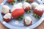 Jordbær med hvid chokolade - nem dessert