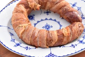 Medister med bacon i ovn ell. airfryer