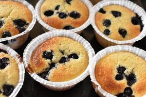 Citronmuffins med blåbær - nem opskrift