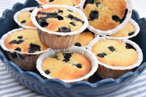 Citronmuffins med blåbær - nem opskrift