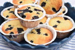 Citronmuffins med blåbær - nem opskrift