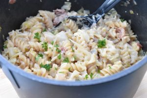 DSC_1141 • nogetiovnen.dk One pot pasta med bacon, spidskål og fløde