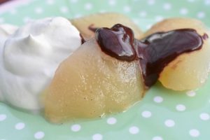 Pære belle helene med chokoladesauce - nem