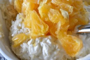 Appelsinris dessert - risalamande med appelsin