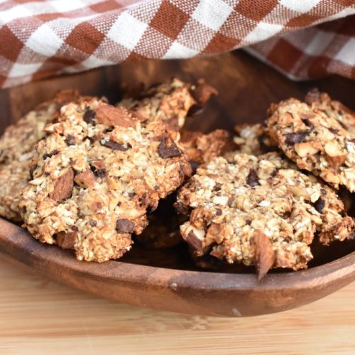 Sunde banan cookies med chokolade & mandler