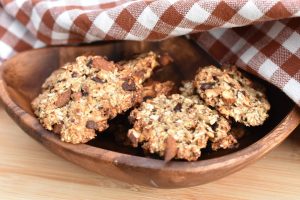 Sunde banan cookies med chokolade & mandler