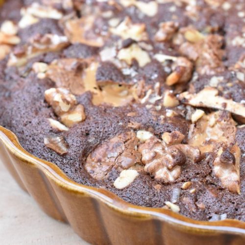 Dumle kage opskrift - brownie med karamel