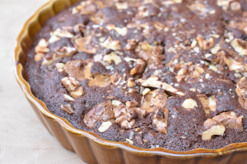 Dumle kage opskrift - brownie med karamel