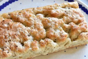 Foccacia sandwich med mozzarella