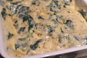 Vegetar lasagne med spinat - spinatlasagne