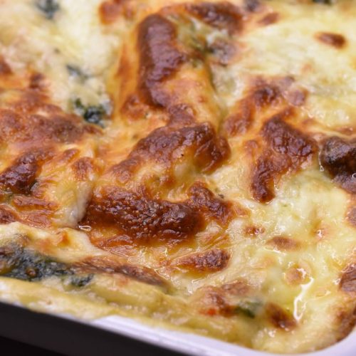Vegetar lasagne med spinat - spinatlasagne