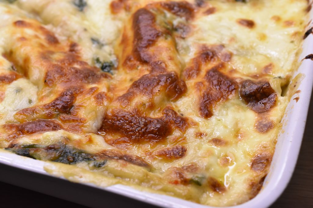 Vegetar lasagne med spinat - spinatlasagne