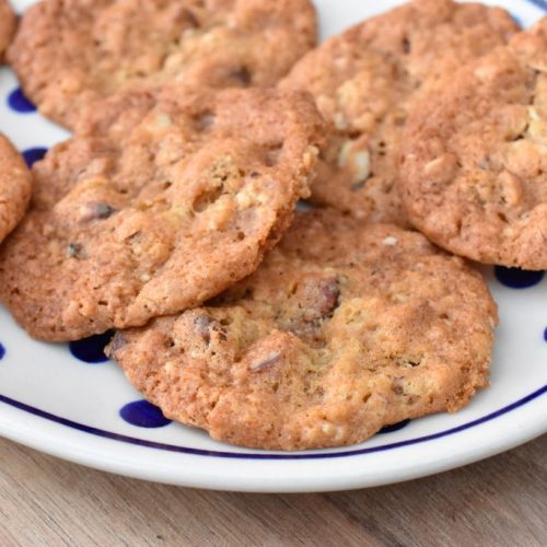 Cookies med karamel, salt & mandler - opskrift