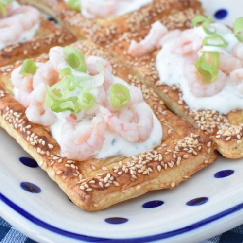 Butterdejstærter med rejer - forret med butterdej