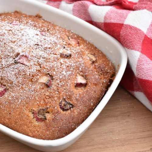 Rabarberkage i airfryer uden æg. Nem opskrift