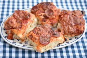 Pizzaboller - nem foccacia pizza til madpakken