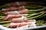 Asparges i airfryer - med bacon el. skinke