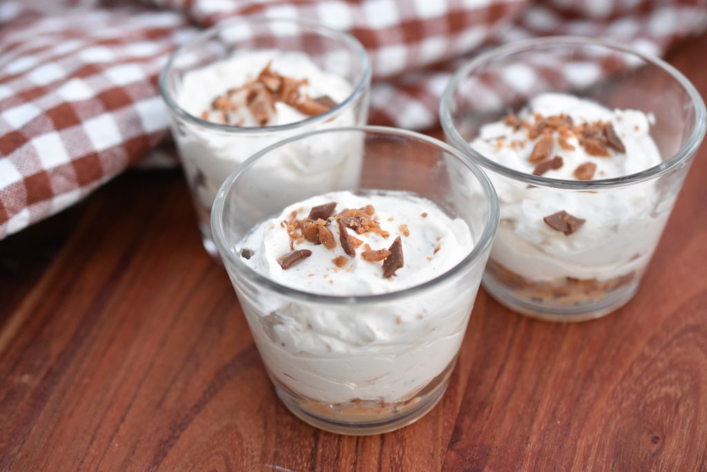 Daim cheesecake i glas - nem opskrift