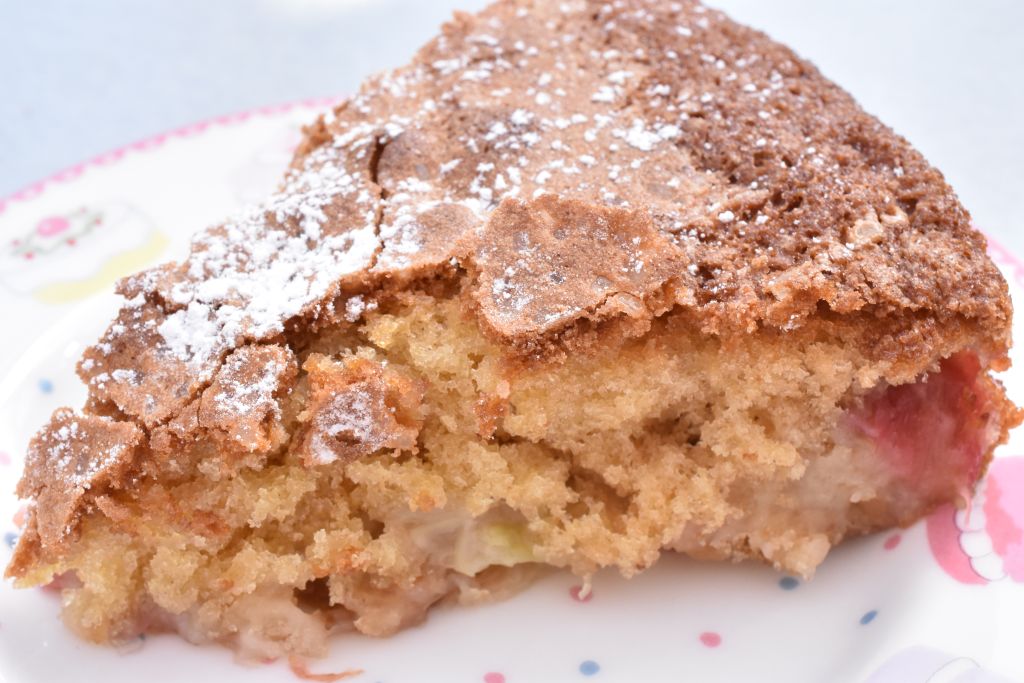 DSC_1536 • nogetiovnen.dk Sandkage med rabarber - lækker kage opskrift