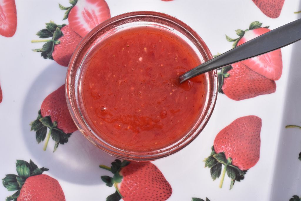 Jordbærpuré - nem opskrift på med jordbær