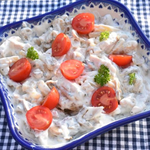 Hønsesalat opskrift - hjemmelavet hønsesalat