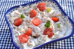 Hønsesalat opskrift - hjemmelavet hønsesalat