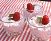 Hindbær cheesecake i glas - nem opskrift