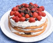 Flødebollelagkage - lagkage med flødeboller