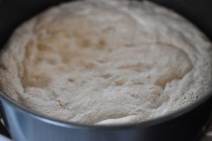 Nøddebund med rabarberskum - mandeldrøm