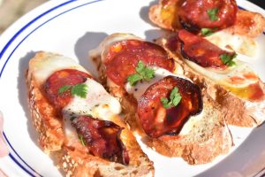 Chorizo sandwich grillet i airfryer el. ovn - nem