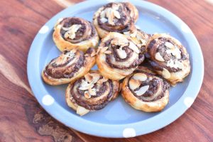 Nutella snegle af butterdej - nem opskrift