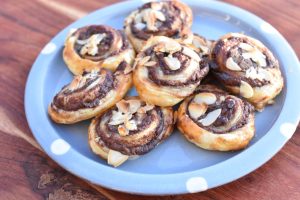 Nutella snegle af butterdej - nem opskrift