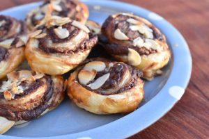 Nutella snegle af butterdej - nem opskrift