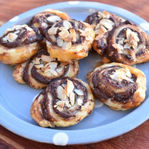 Nutella snegle af butterdej - nem opskrift