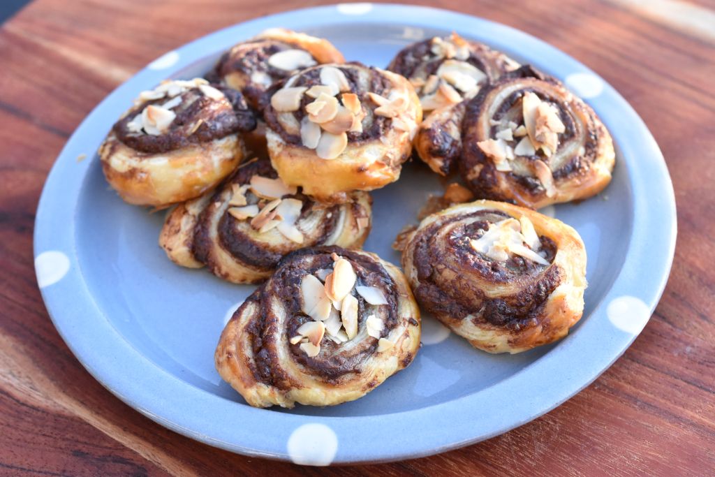 Nutella snegle af butterdej - nem opskrift