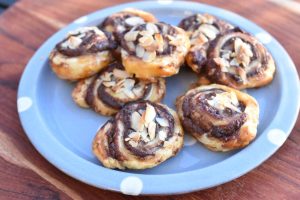 Nutella snegle af butterdej - nem opskrift