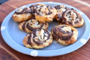 Nutella snegle af butterdej - nem opskrift