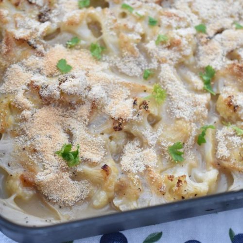 Gratineret blomkål med rasp og bechamel