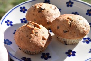 Bananmuffins i airfryer - lækre med chokolade