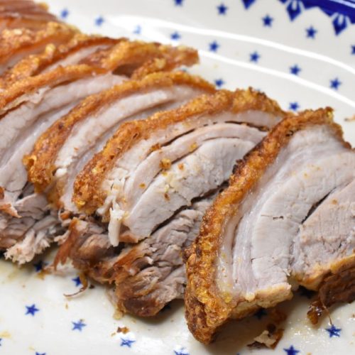 Ribbensteg med sprød svær - saftig & lækker