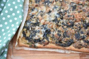 Vegetar pizza med spinat nem opskrift