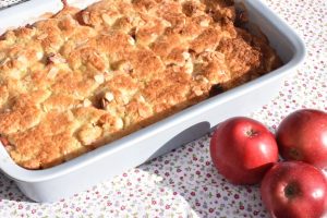 DSC_3618 • nogetiovnen.dk Amerikansk æblekage - nem kage med æbler
