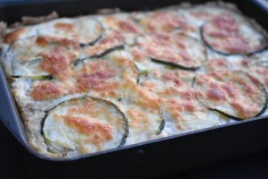 Squashtærte - tærte med squash, bacon & porrer